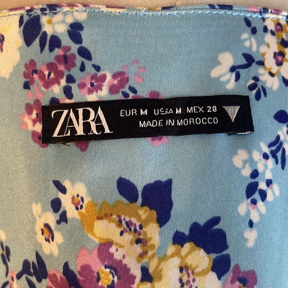 ZARA - SATIN EFFECT PRINT DRESS - Picture 10 of 10